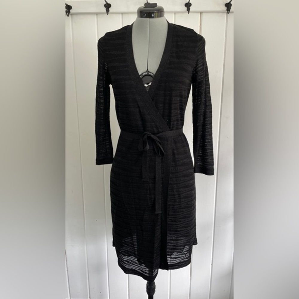 Missoni Black Tie Wrap Knit Top